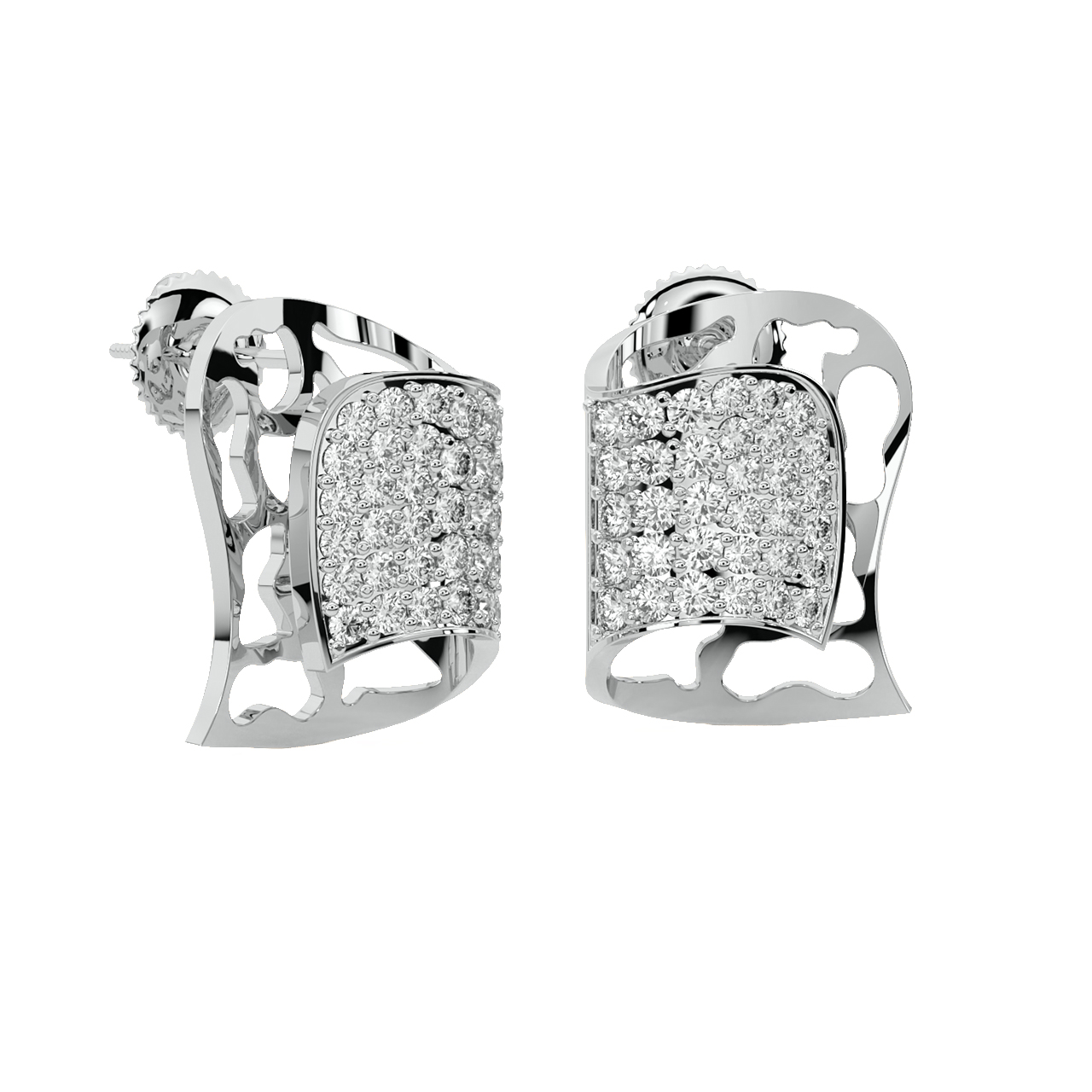 Toni Round Diamond Stud Earrings